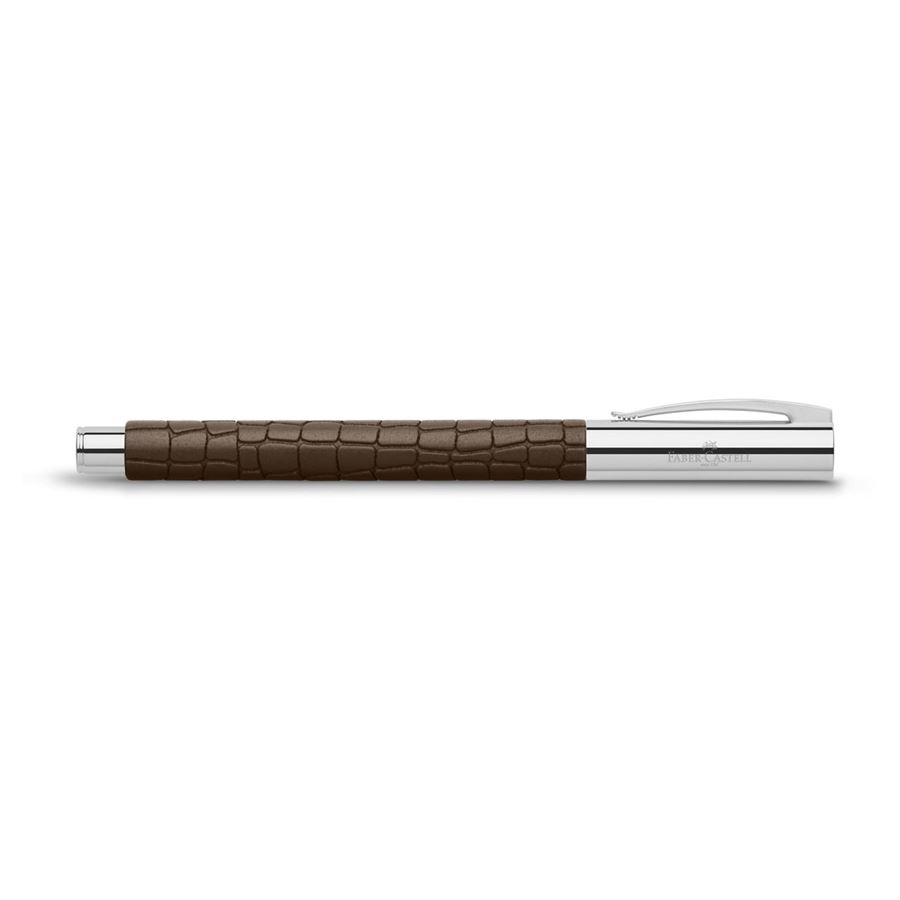 Faber-Castell - Ambition 3D Croco rollerball 3D, marron