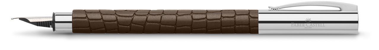 Faber-Castell - Stylo-plume Ambition 3D Croco, B, marron