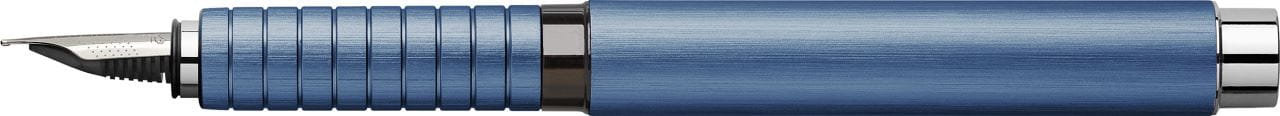 Faber-Castell - Stylo plume Essentio Aluminium Bleu medium