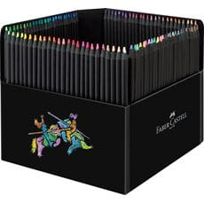 Faber-Castell - Crayons de couleur Black Edition, étui en carton de 100
