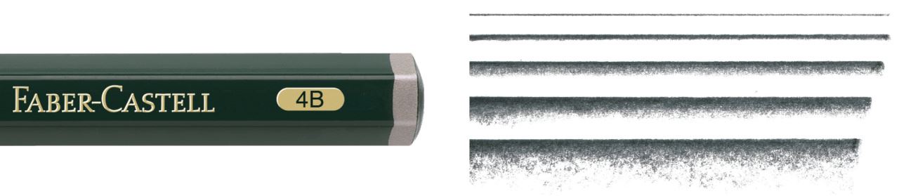 Faber-Castell - Crayon graphite Castell 9000 Jumbo 4B