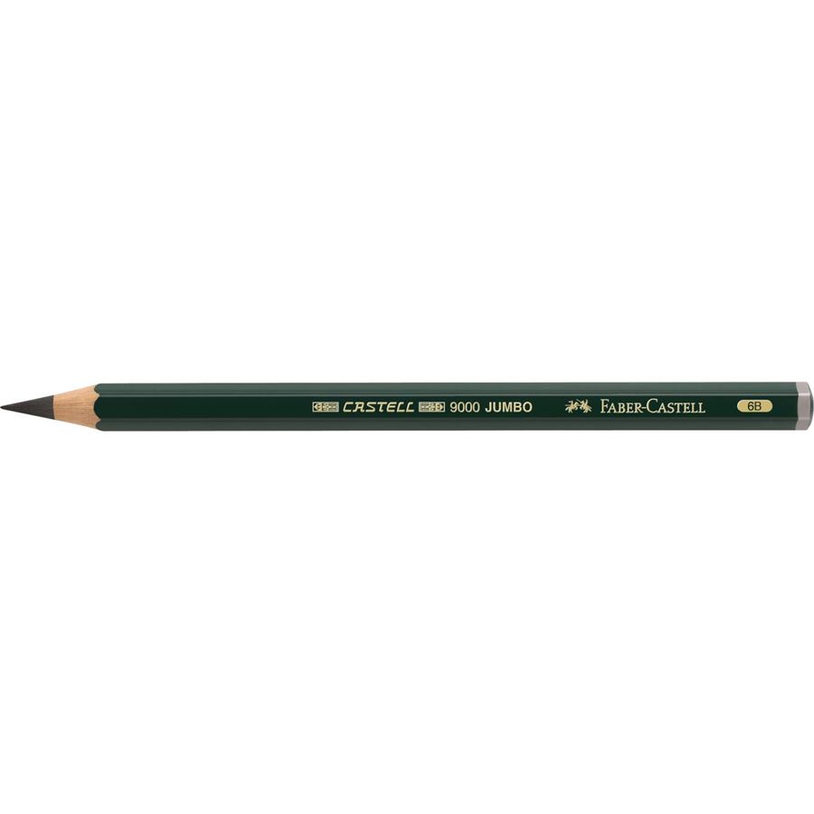 Faber-Castell - Crayon graphite Castell 9000 Jumbo 6B