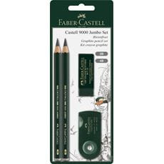 Faber-Castell - Crayons graphite Castell 9000 Jumbo, set de dessin