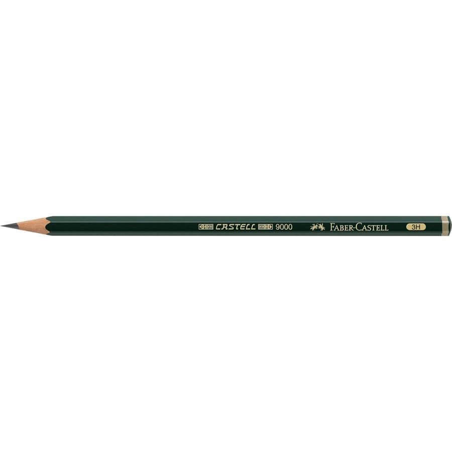 Faber-Castell - Crayon graphite Castell 9000 3H
