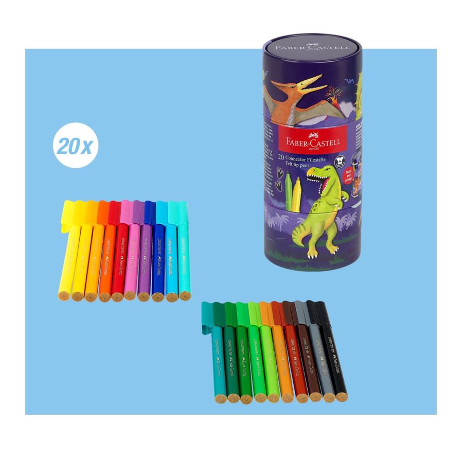Faber-Castell - Feutres Connector dinosaure