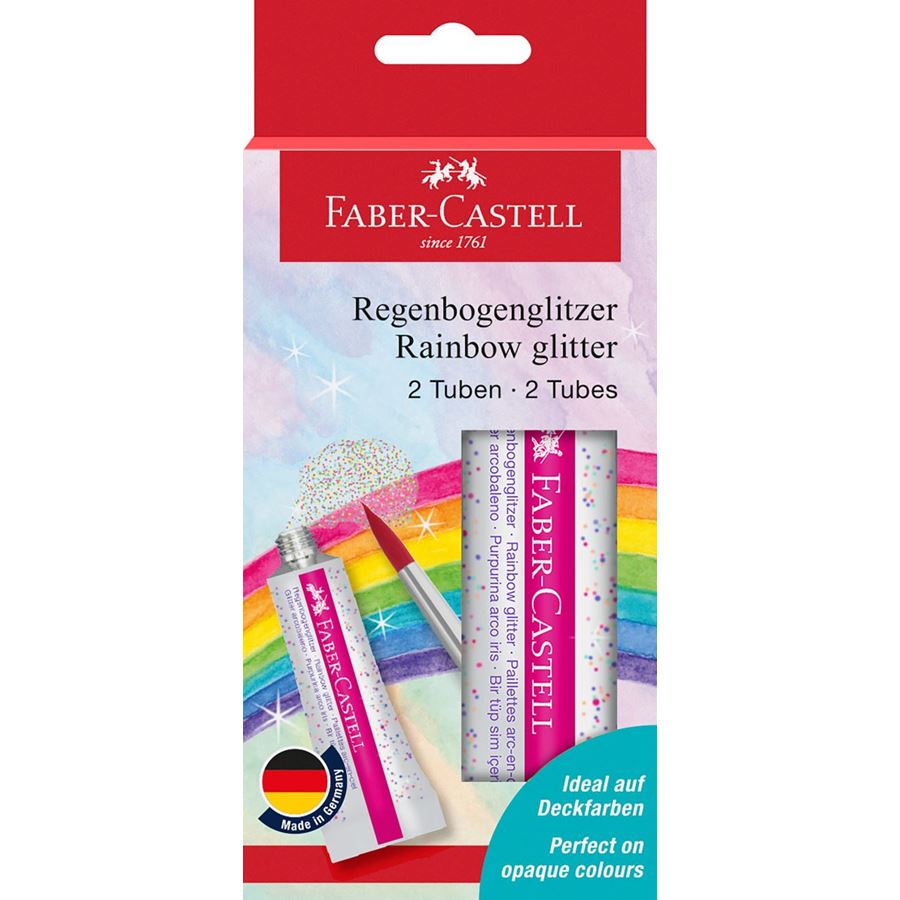 Faber-Castell - Tube de paillettes arc-en-ciel 12 ml 2x BC
