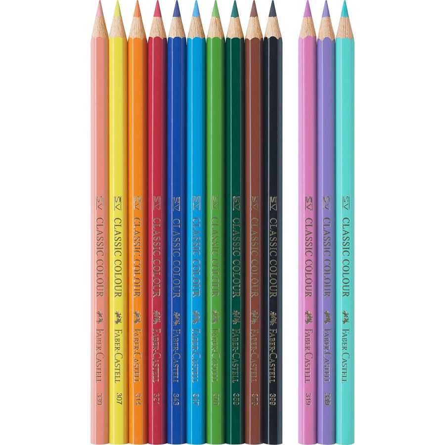 Faber-Castell - Crayon de couleur licorne, étui en carton de 13