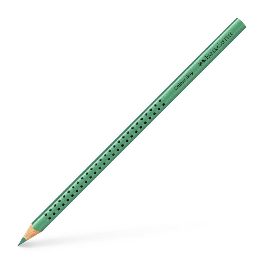 Faber-Castell - Crayon de couleur Colour Grip Vert métallique