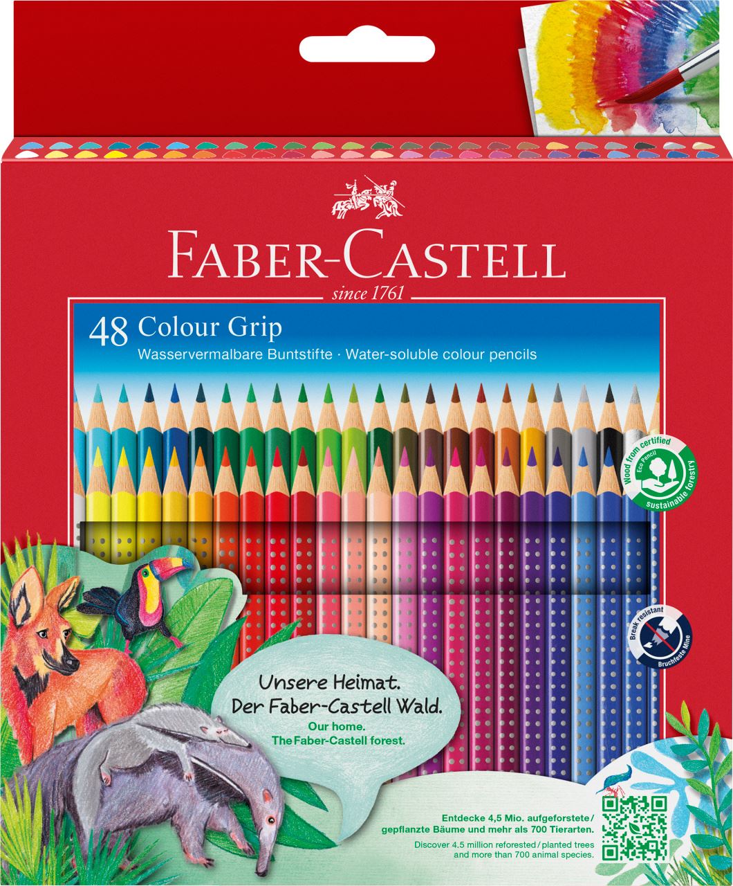 Faber-Castell - Crayon de couleur Colour Grip étui de 48