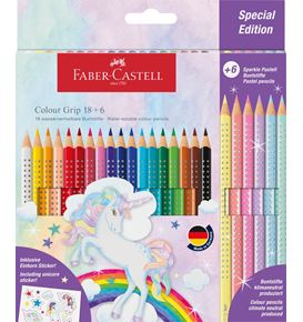 Faber-Castell - Crayon Colour Grip licorne 18 +6