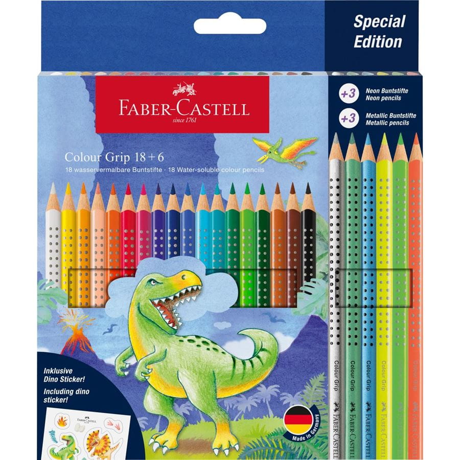 Faber-Castell - Colour Grip CP dinosaure 24