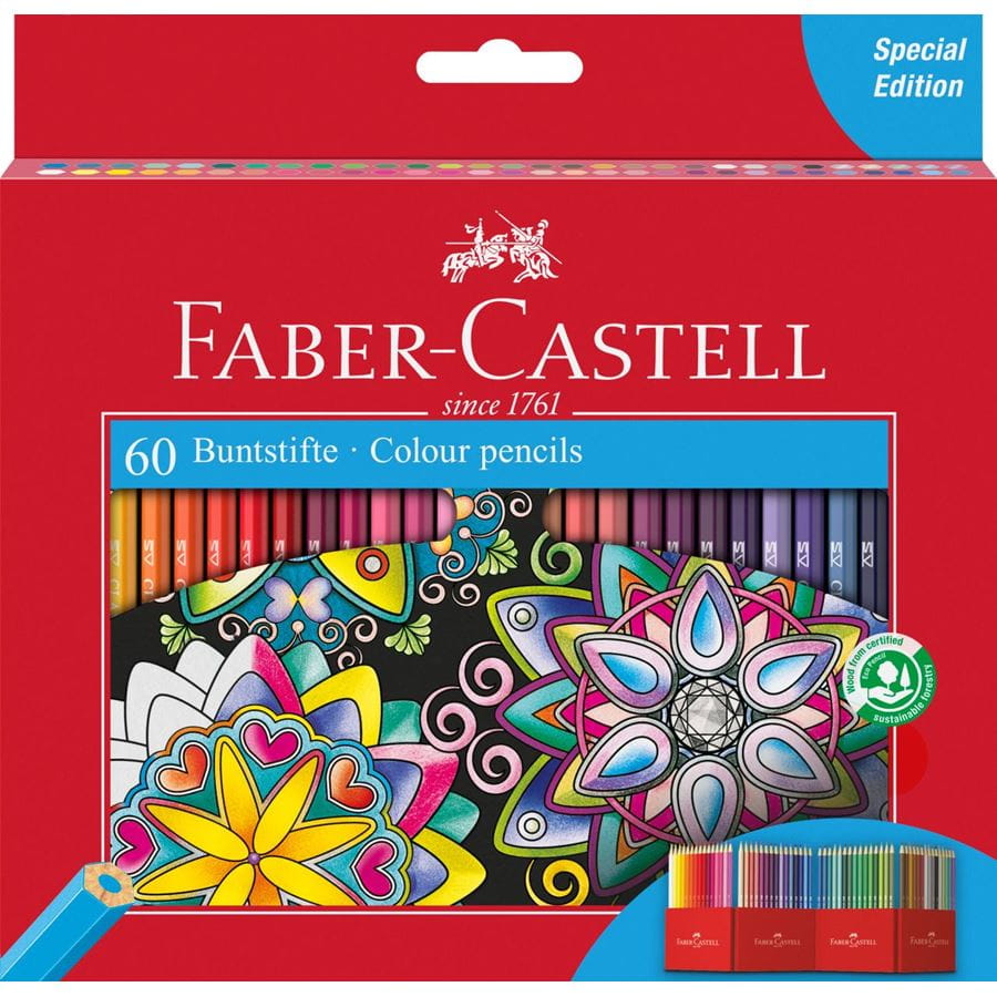 Crayons couleur château accordéon x60