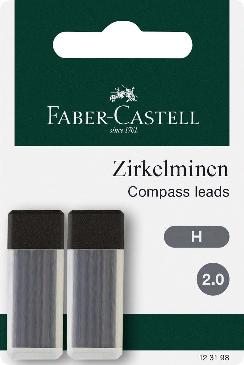 Faber-Castell - 2x 6 mines compas 2mm H