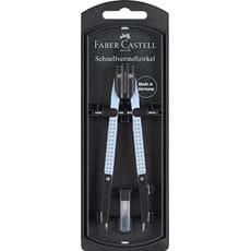 Faber-Castell - Compas à réglage rapide Grip sky