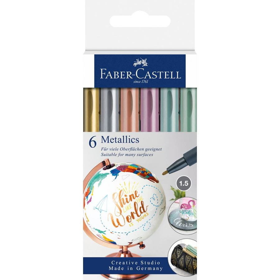 Faber-Castell - Marqueurs Metallics, set de 6