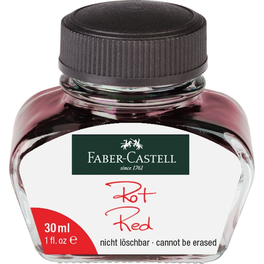 Faber-Castell - Flacon d'encre rouge 30 ml