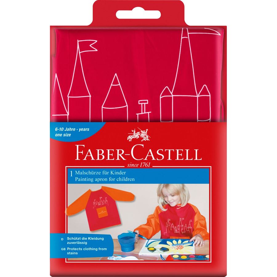 Faber-Castell - Tablier de peinture rouge/orange