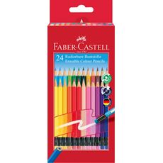 Faber-Castell - Crayons de couleur gommables Étui carton de 24 pces