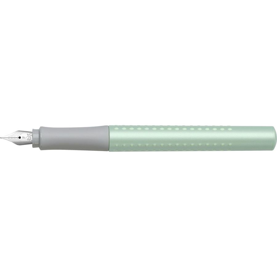 Faber-Castell - Stylo-plume Grip Pearl Edition F menthe