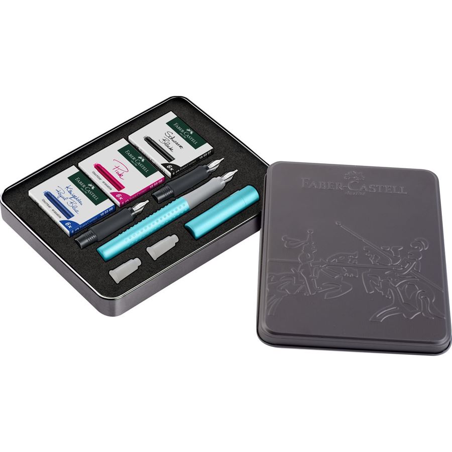 Faber-Castell - SP Grip Pearl set calligraphie, turquois