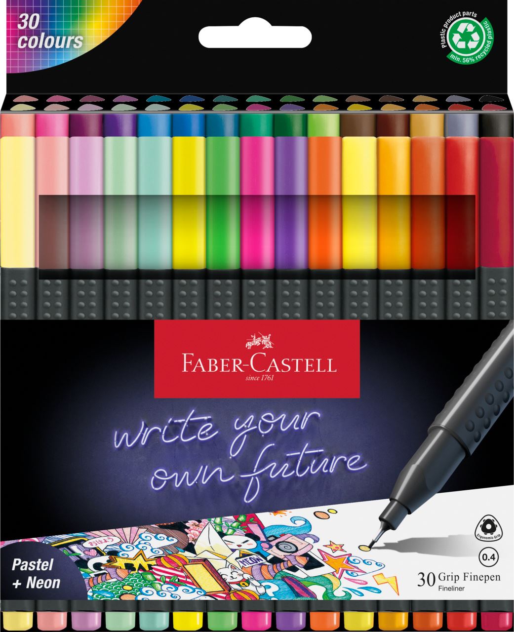 Faber-Castell - Finepen Grip étui carton x30