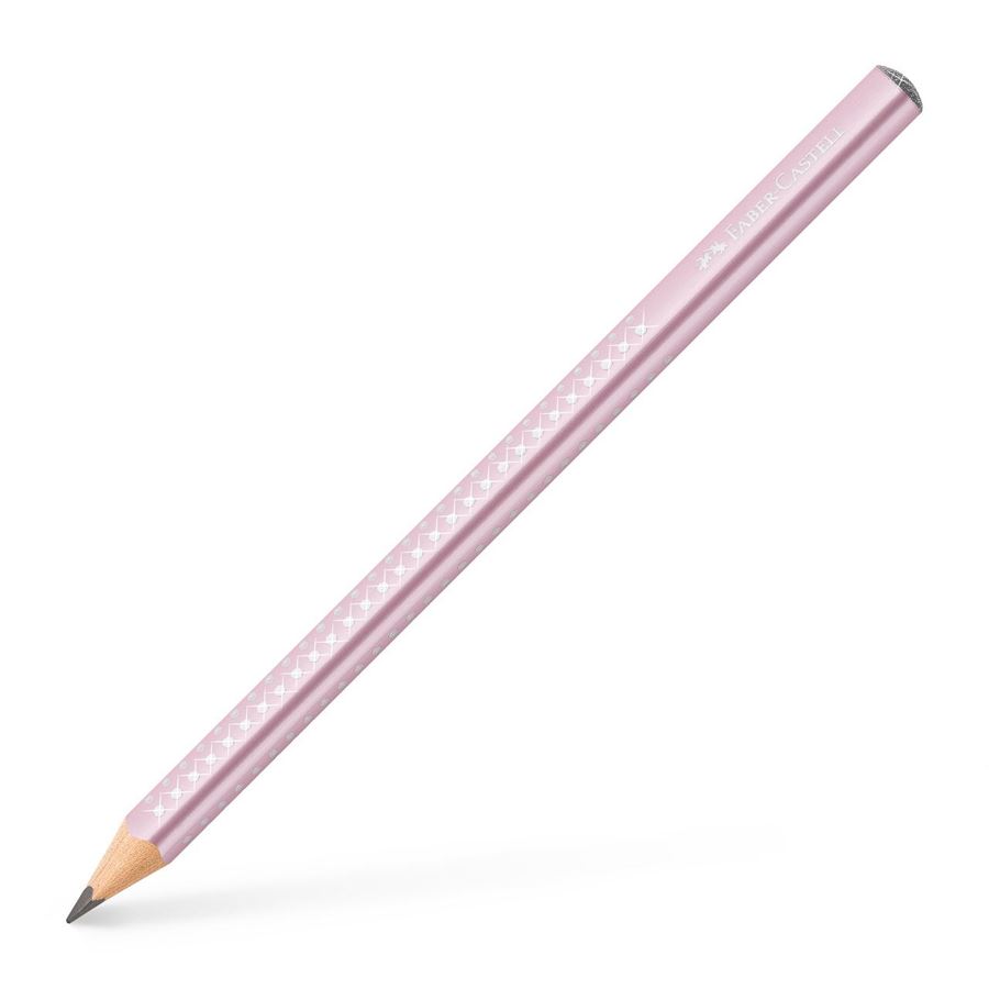 Faber-Castell - Crayon graphite graphite Jumbo Sparkle, rose metallic