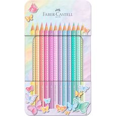 Faber-Castell - Crayons couleur Sparkle boîte métal 12x