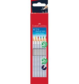Faber-Castell - Crayon de couleur Grip pour ardoise étui de 6