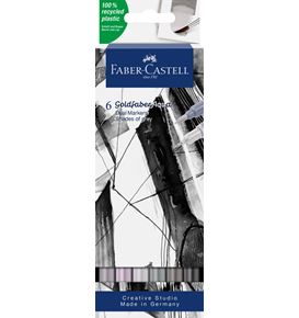 Faber-Castell - Goldfaber Aqua Double Pointe, boîte de 6, Shades of grey