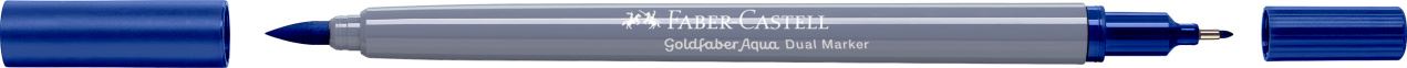 Faber-Castell - Goldfaber Aqua Double Pointe, bleu hélio rougeâtre