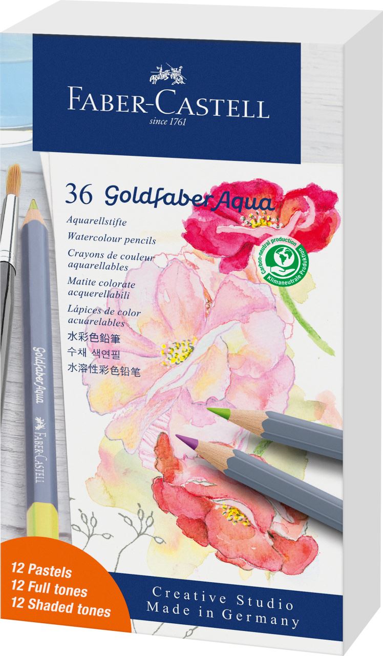 Faber-Castell - Crayons Goldfaber Aqua, set cadeau de 36