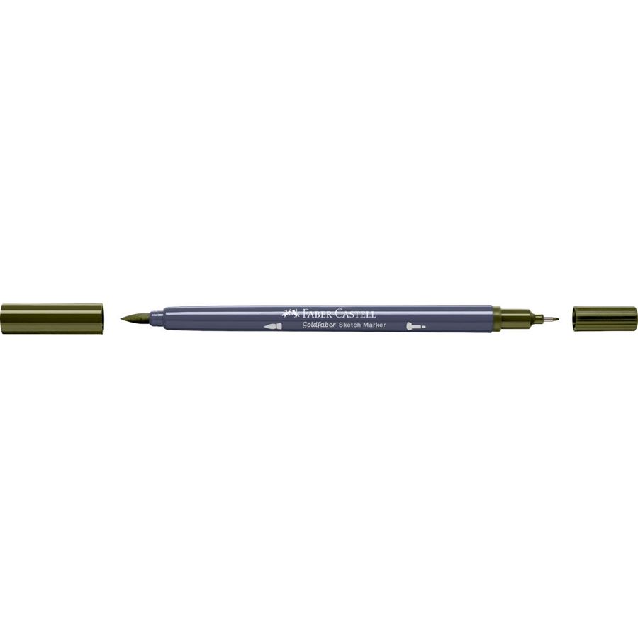 Faber-Castell - Goldfaber Sketch double pointe, 173 olive green yellowish