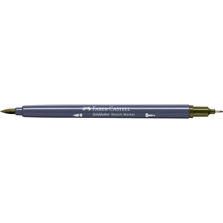 Faber-Castell - Goldfaber Sketch double pointe, 173 olive green yellowish