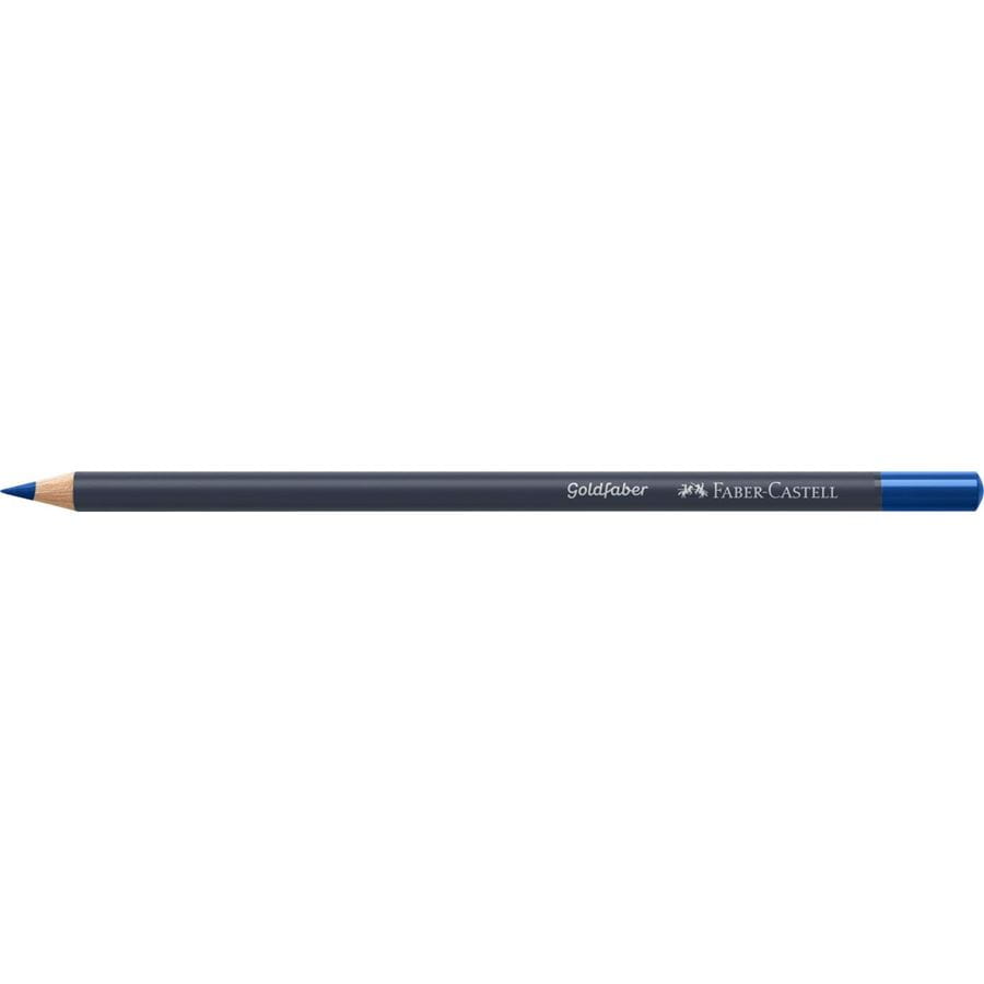 Faber-Castell - Crayon de couleur Goldfaber bleu hélio rougeâtre