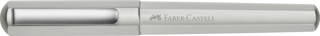 Faber-Castell - Stylo-plume Hexo argent mat, taille de plume extra-fine