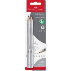 Faber-Castell - 2 Crayons graphite Jumbo Grip B