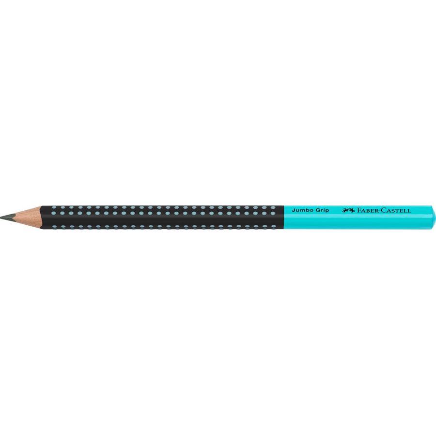 Faber-Castell - Crayon graphite Jumbo Grip Two Tone noir/turquoi