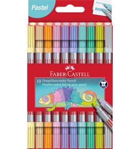 Faber-Castell - Feutres double pointe pastel poch 10x