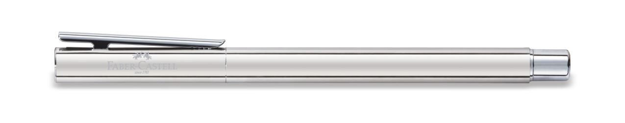 Faber-Castell - Roller à encre Neo Slim acier inoxydable, brillant