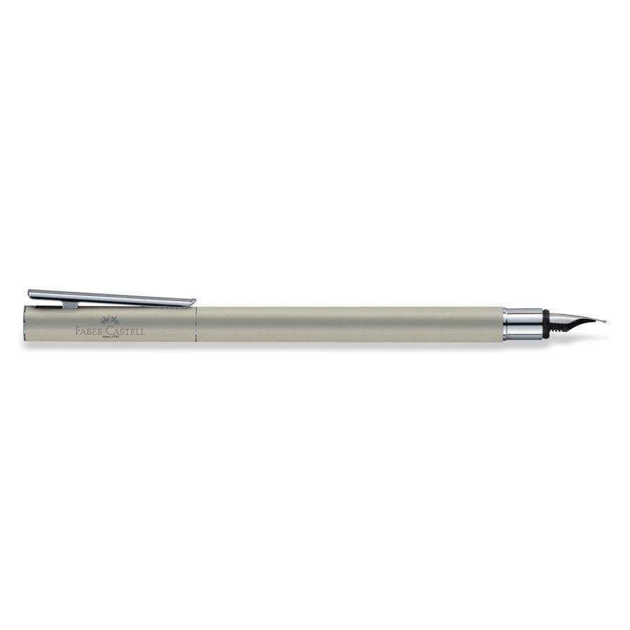 Faber-Castell - Stylo à plume Neo Slim acier inoxydable, mat, extra-fin