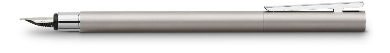 Faber-Castell - Stylo à plume Neo Slim acier inoxydable, mat, large
