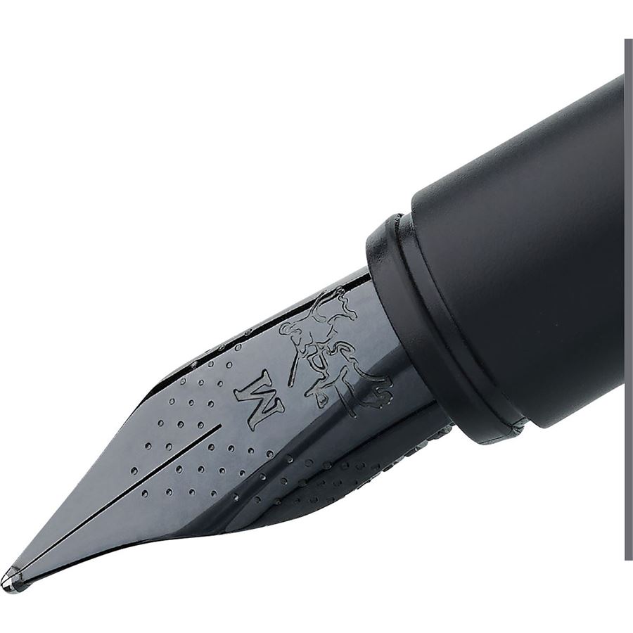 Faber-Castell - Stylo à plume Neo Slim métal noir, medium