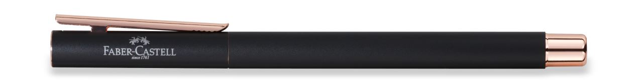 Faber-Castell - Stylo à plume Neo Slim métal noir, rose doré, medium
