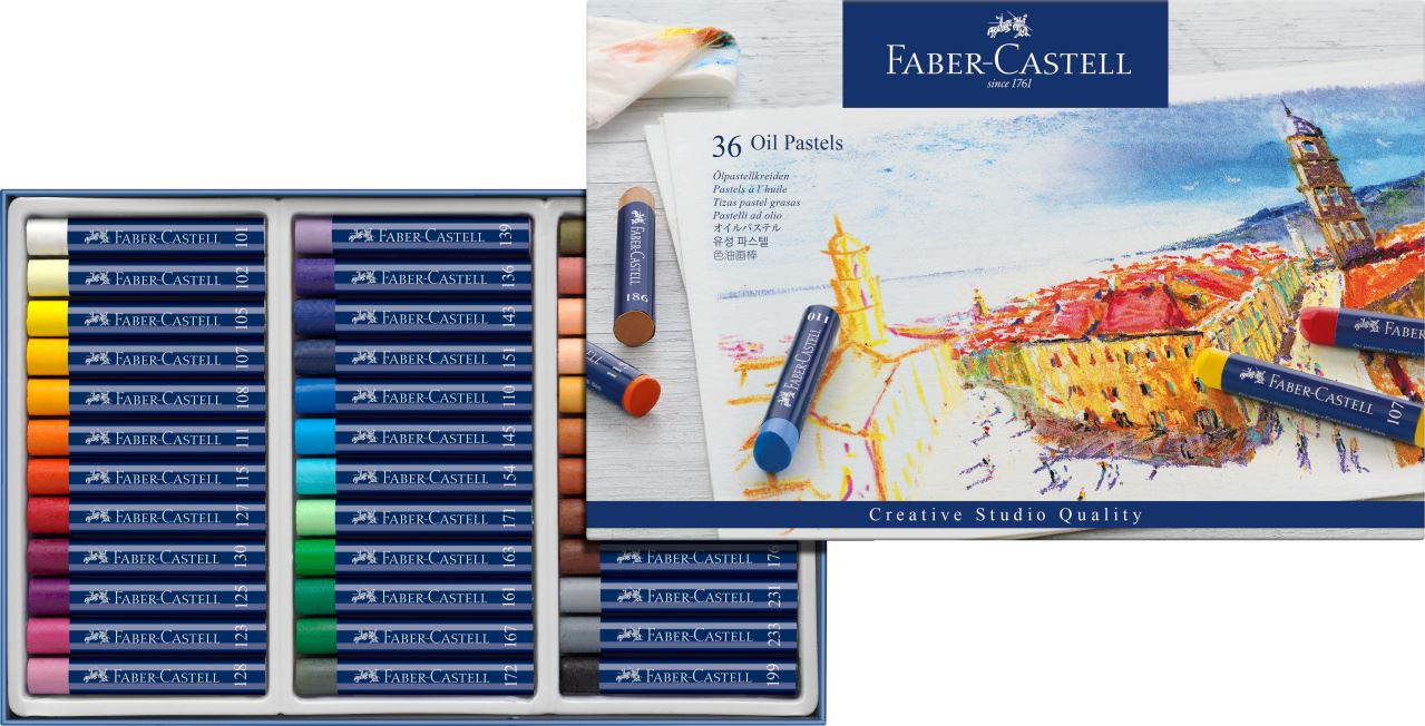 Faber-Castell - Pastels à l'huile, boîte de 36