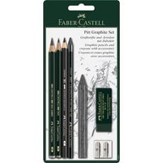 Faber-Castell - Set de crayons Pitt Graphite, blister, 7 pièces