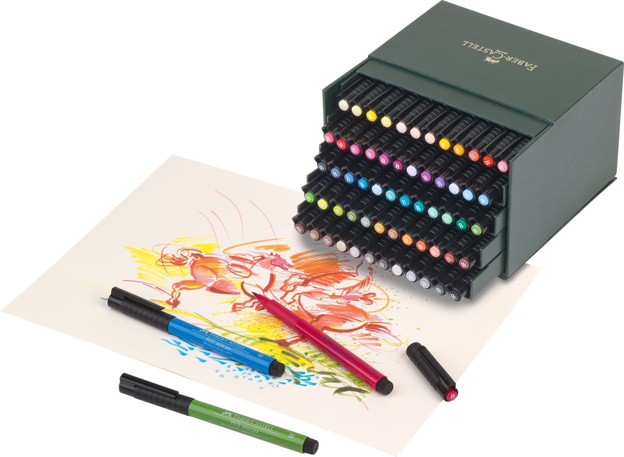 Faber-Castell - Feutre Pitt Artist Pen studio box de 60
