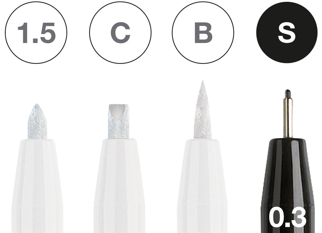 Faber-Castell - Feutre Pitt Artist Pen, boîte de 4, noir & blanc