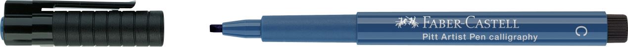 Faber-Castell - Feutres Pitt Artist Pen Calligraphie bleu d'indanthrène