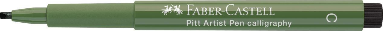 Faber-Castell - Feutres Pitt Artist Pen Calligraphie vert chromé opaque