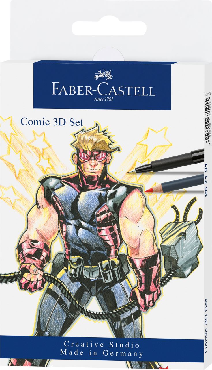Faber-Castell - Set pour illustration BD 3D, 11 piéces